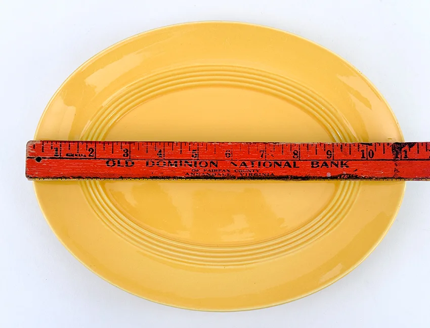 yellow vintage harlequin 11 inch platter