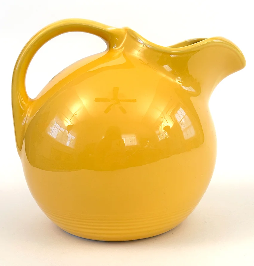 yellow  vintage harlequin service water ball jug pitcher