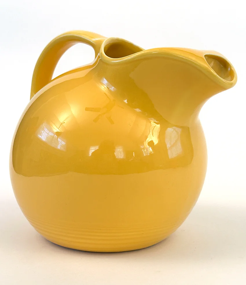 yellow  vintage harlequin service water ball jug pitcher