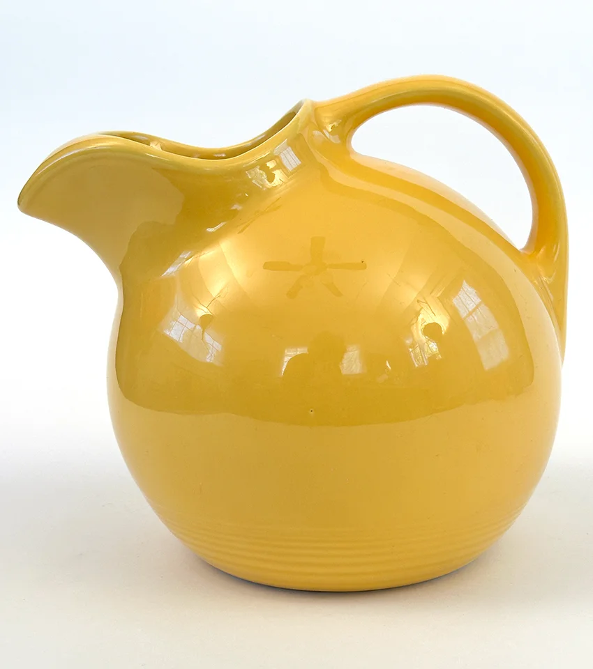 yellow  vintage harlequin service water ball jug pitcher