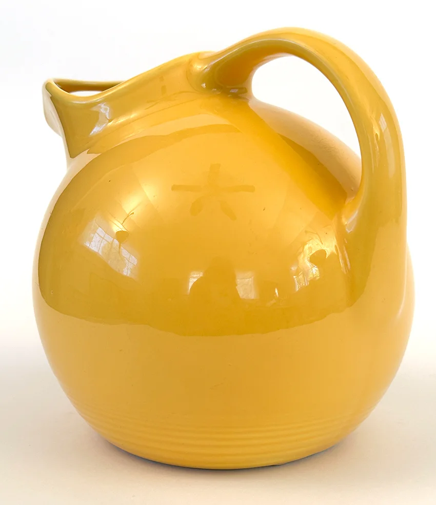 yellow  vintage harlequin service water ball jug pitcher