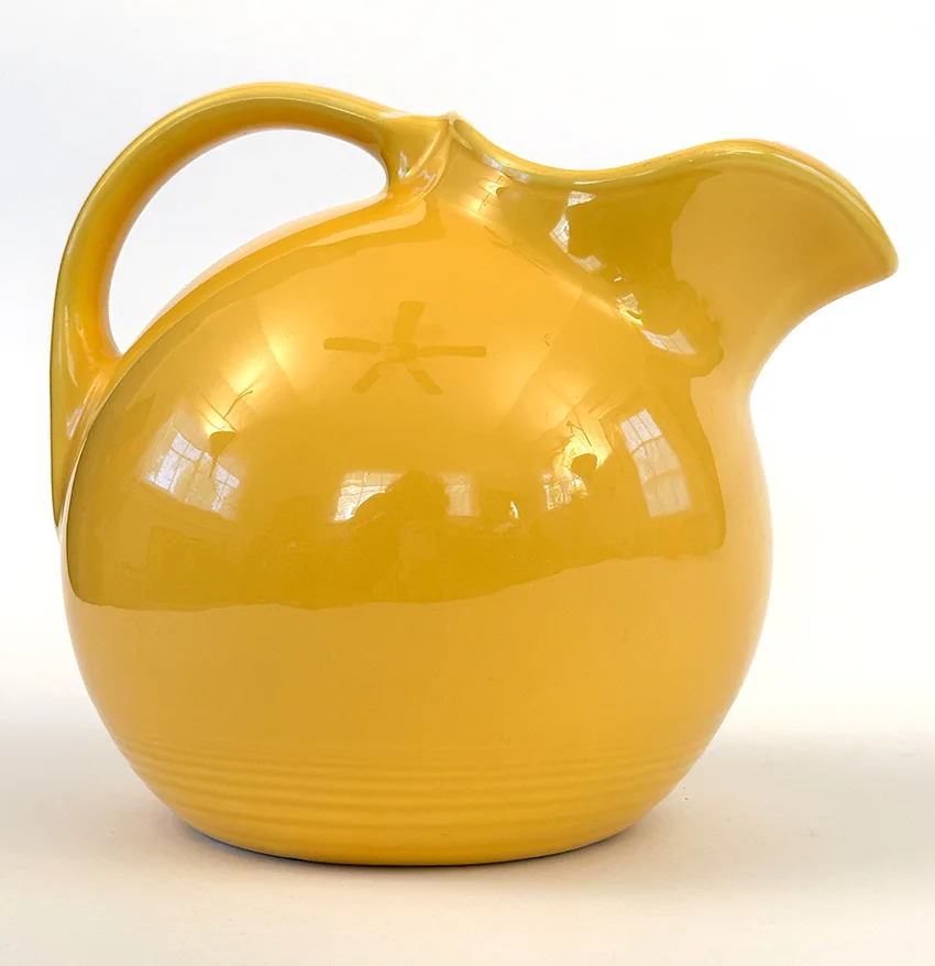 yellow  vintage harlequin service water ball jug pitcher