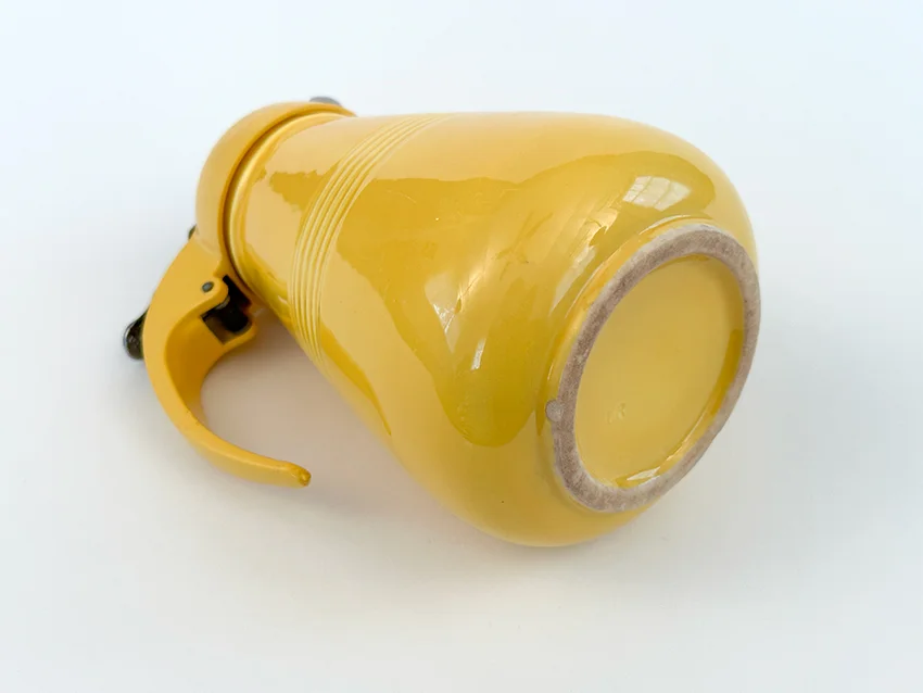 rare harlequin yellow syrup pitcher for sale