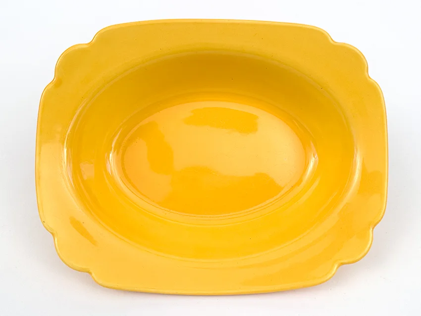 Yellow Riviera Oval Baker vegetable bowl