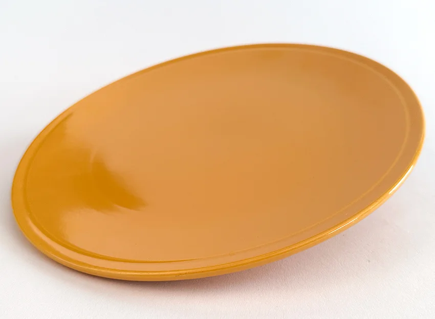 yellow vintage fiestaware kitchen kraft cake plate for sale