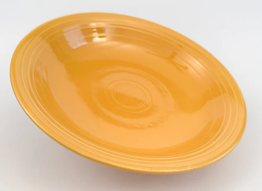 vintage fiestaware 12 inch comport bowl in original yellow color