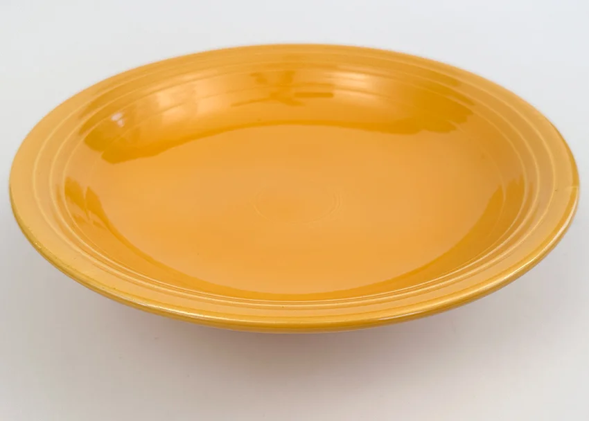 vintage fiestaware 12 inch comport bowl in original yellow color