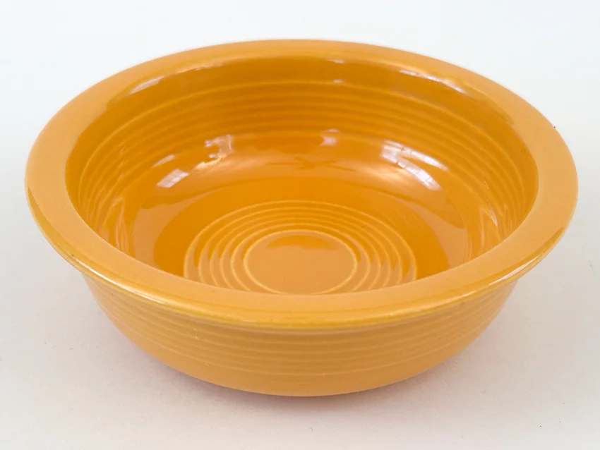 yellow vintage fiestaware fruit berry bowl for sale