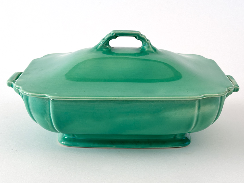 green riviera lidded casserole for sale original homer laughlin vintage tableware 1930s