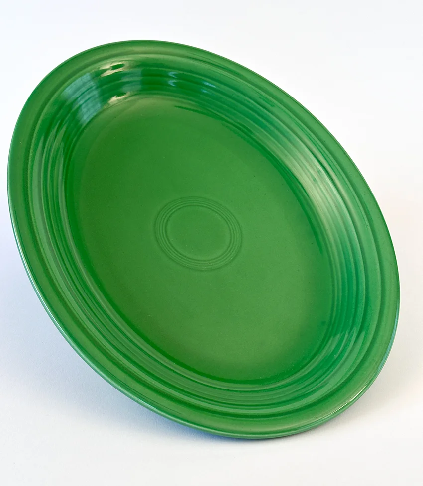 medium green vintage fiestaware oval platter for sale