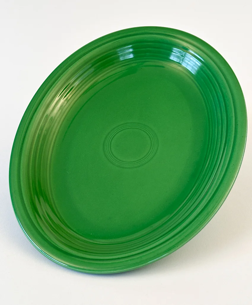 medium green vintage fiestaware oval platter for sale