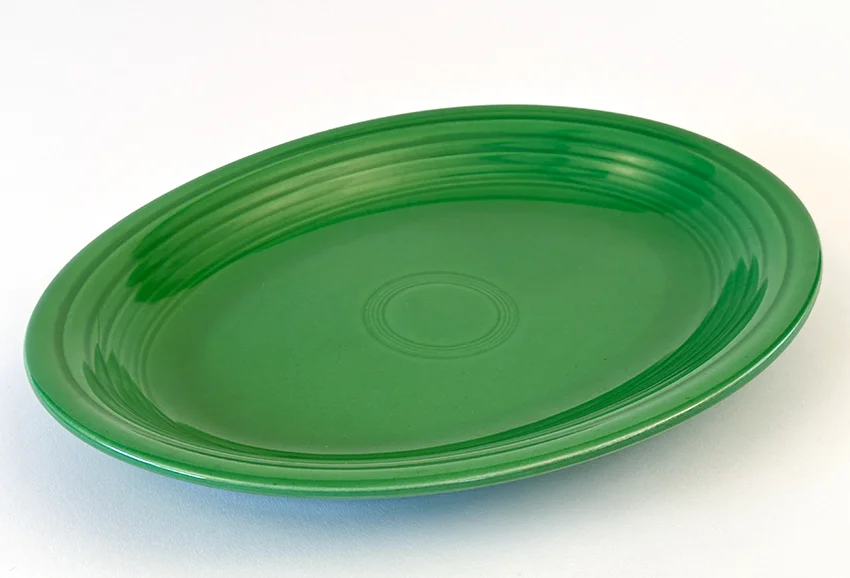 medium green vintage fiestaware oval platter for sale