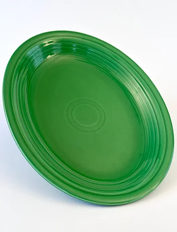 medium green vintage fiesta ware platter for sale