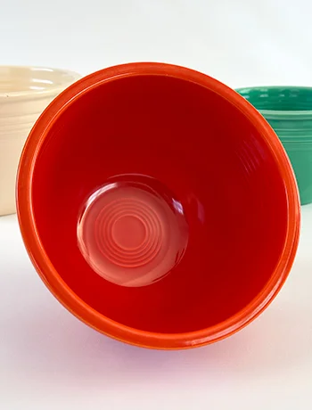 Vintage Fiesta Nesting Bowl Number Four in Original Radioactive Red For Sale